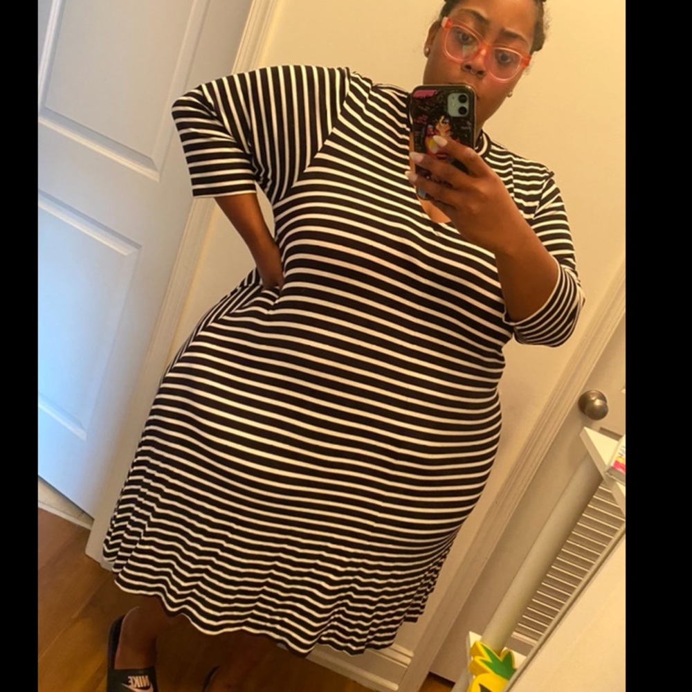 Black & White Striped Dress
